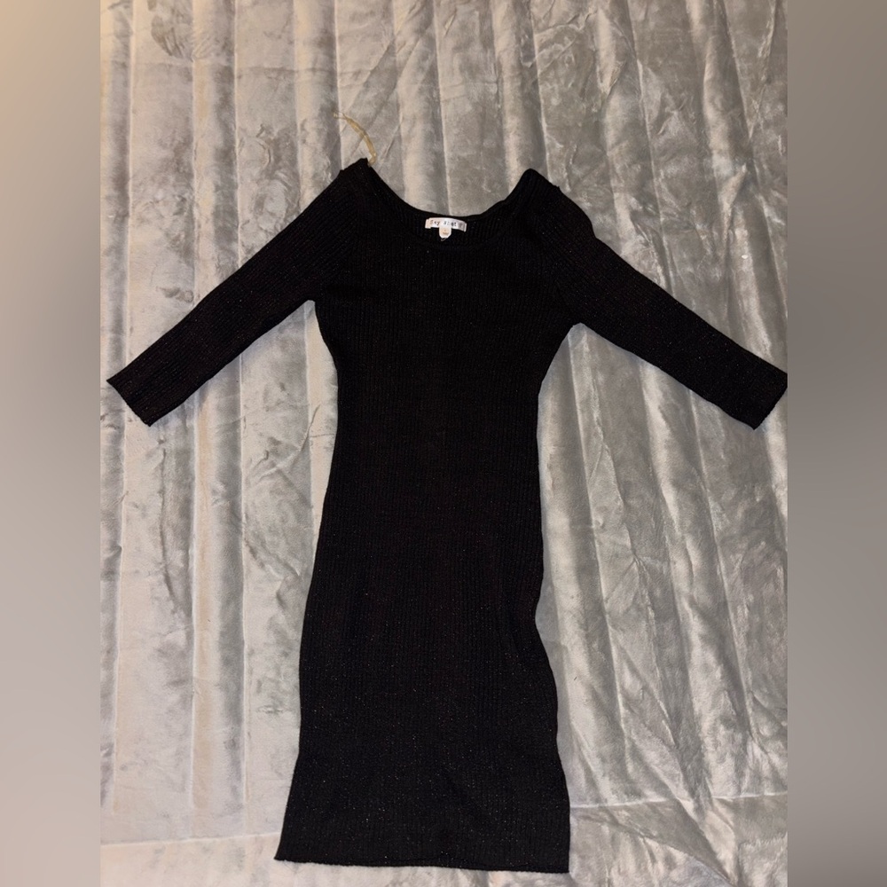 Say What? Black Bodycon Cocktail Dress